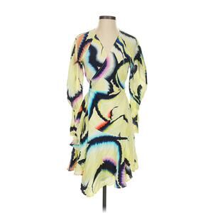 A.L.C. Enzo Printed Flounce Wrap Mini Dress Silk Size 2 New with tags